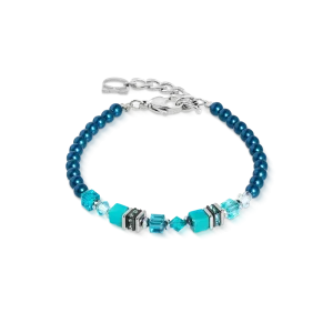 Princess Teal Glow silver COEUR DE LION bracelet 2103/30-0624
