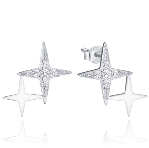 MINET Silver earrings STARS JMAN0478SE00