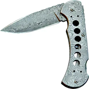HABLOCK EXCLUSIVE Mikov 220-D-1 Damascus Steel Hunting Folding Knife