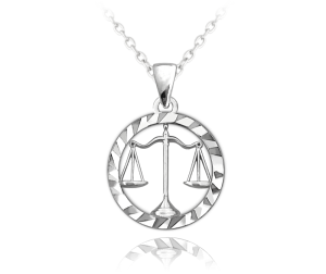 MINET Silver necklace Zodiac sign of Libra JMAS9410SN45