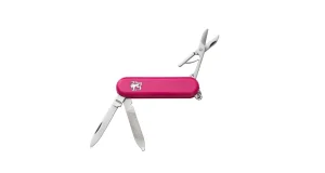 ADELE Ladies' 3-Piece Folding Pocket Knife with Nail File and Scissors 202-NH-1 Pink