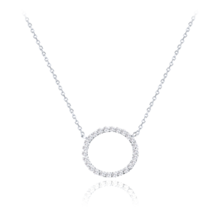 MINET White gold necklace with white zirconia stones Au 585/1000 2.20g JMG0027WSN47
