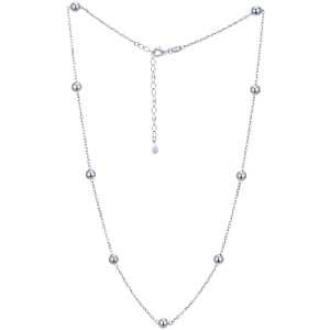 MINET Delicate Silver Necklace with Bead JMAS0342SN43