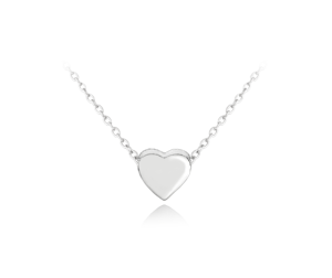 MINET Strieborný náhrdelník LOVE so srdcom JMAN0234SN45