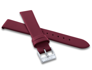 MINET MSLVS14 Wine-colored leather strap with silver buckle -14 mm