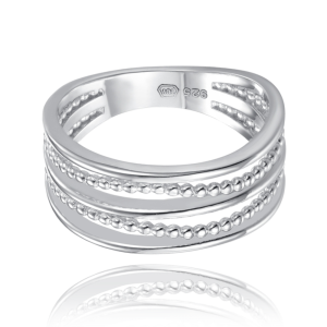 MINET Moderní stříbrný prsten vel. 56 JMAN0512SR56