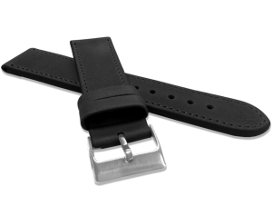 LAVVU LSAUB26 Black stitched strap SPORT made of luxurious Top Grain leather - 26 mm
