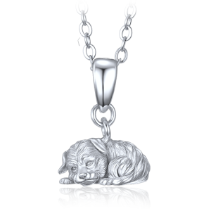 MINET Silver Dog Necklace JMAN0682SN45