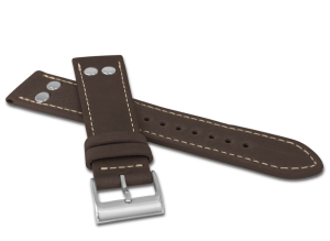 LAVVU Brown PILOT strap in Top Grain luxury leather - LSUAC18