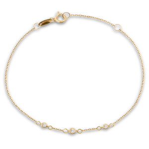 MINET Gold bracelet with white zircons Au 585/1000 0,90g JMG0021WGB19