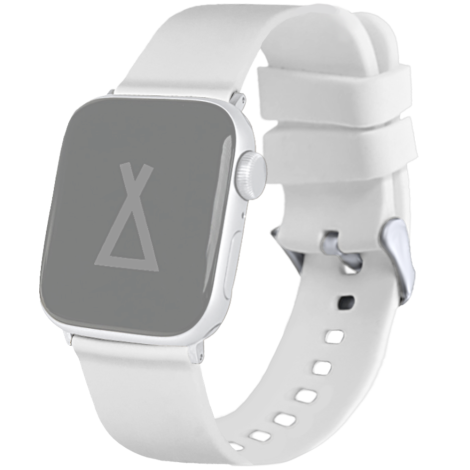 LAVVU LSXBWS1 Bílý silikonový řemínek na hodinky pro APPLE WATCH 38-40 mm