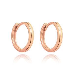 MINET Rose gold silver earrings CIRCLES 1,5 cm JMAN0427RE00