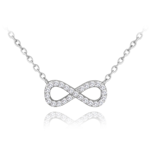 MINET Silver necklace with white zircons JMAS0187SN45