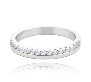 MINET+ Silver wedding ring with white cubic zirconia size 58 JMAN0444SR58