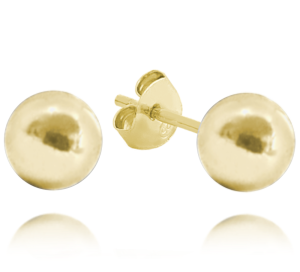 MINET Gold plated silver earrings BALLS 8 mm JMAN0031GE08