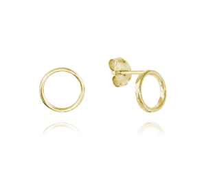 MINET Minimalist gold plated silver earrings RINGS JMAS0089GE00