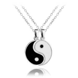 MINET Silver Yin and Yang Matching Necklaces JMAN0382SN50