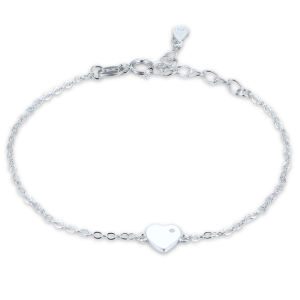 MINET Silver bracelet with heart - daughter JMAS0316SB14