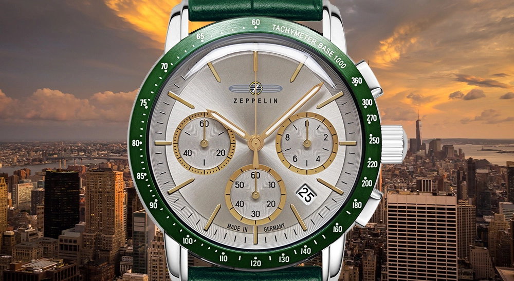 Nová kolekcia hodiniek Zeppelin New York je sviežim závanom elegancie a inovácií, ktoré stelesňujú ducha mesta, ktoré nikdy nespí. background