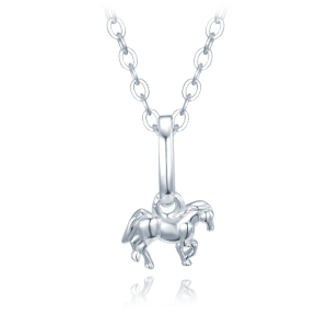 MINET Silver horse necklace JMAD0052SN38