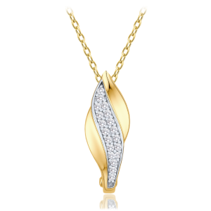MINET Elegant gold necklace with white zirconia, 585/1000 gold, 1.90 g, JMG0296WGN44