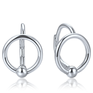 MINET Elegantné strieborné kruhové náušnice JMAS0326SE00