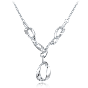 MINET Elegantní stříbrný náhrdelník JMAS0238SN45