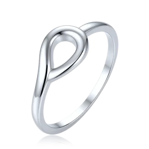 MINET Elegant Wavy Silver Ring Size 58 JMAS0359SR58