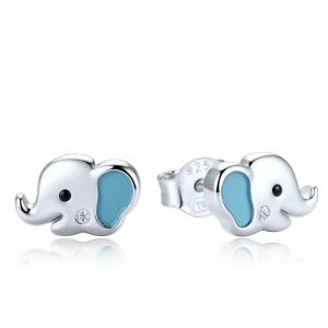 MINET Children's Silver Elephant Earrings JMAD0076SE00