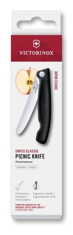 Skládací svačinový nůž Victorinox Swiss Classic 6.7833.F 11 cm, Černý