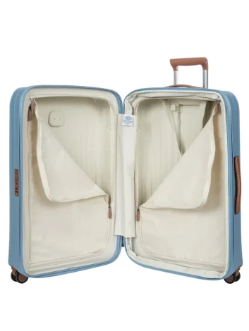 Bric’s BAH08453.022 Taormina Trolley Expandable Suitcase, 75 cm, Sky Blue