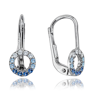 MINET Earrings white gold rings with multicoloured zircons Au 585/1000 1,40g JMG0027BSE00
