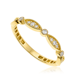 MINET Elegant gold ring with white zircon, 585/1000 gold, size 63 - 1.65 g JMG0419WGR63