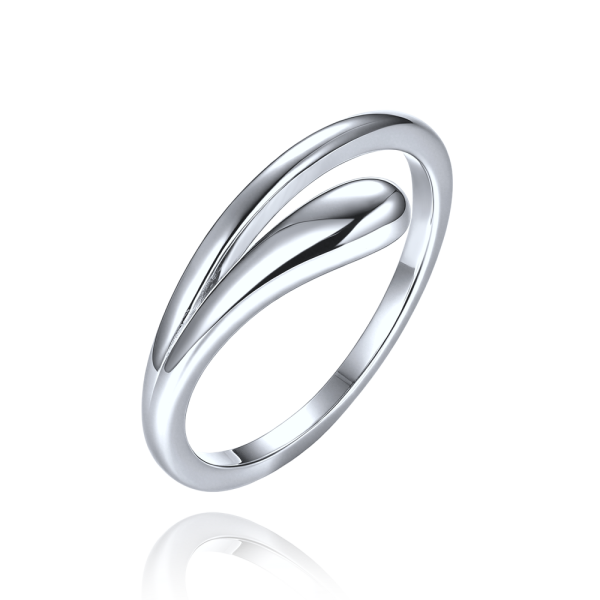 MINET Modern Silver Teardrop Ring, Size 58 JMAS0337SR58