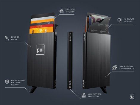 Pouzdro na karty Pularys 174315501 ZEN RFID Černé