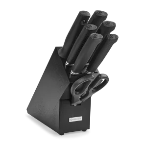 Wüsthof 1091870803 PARTNER 7-Slot Knife Block with 6 Knives and Scissors, Black