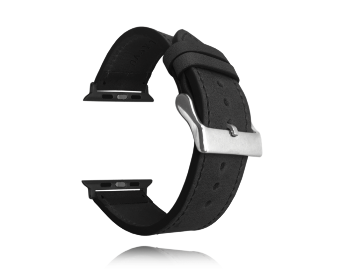LAVVU Černý kožený řemínek Top Grain pro APPLE WATCH 38-40 mm LSXABX1
