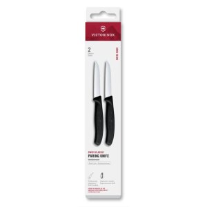 Victorinox 6.7403.2 Swiss Classic Paring Knife, 8 cm, 2 pcs, Black