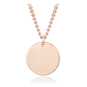 MINET Decent Rose gold silver necklace with round JMAN0635RN50