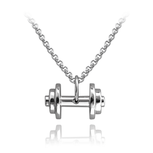 MINET Strieborný náhrdelník FITNESS CHINKA JMAN0413SN50