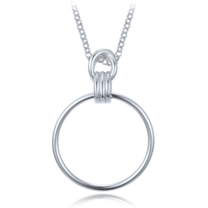 MINET JMAS0297SN45 Moderný strieborný náhrdelník v tvare kruhu