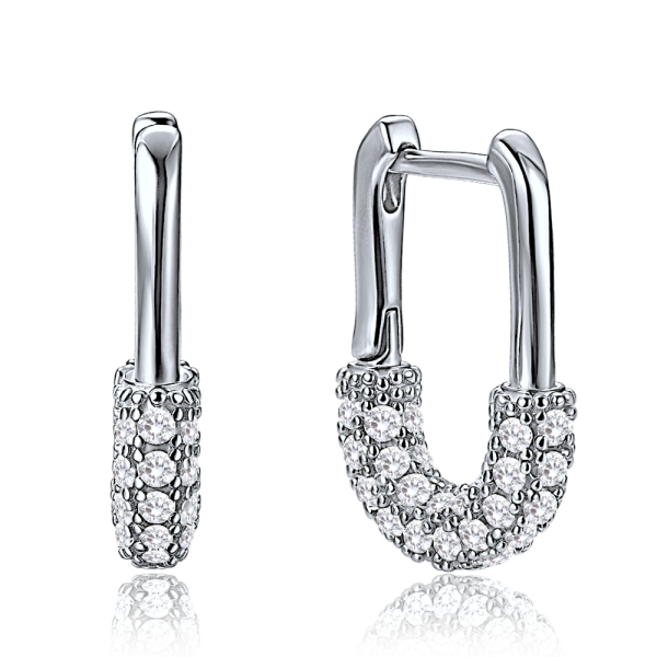 MINET Luxury silver earrings with zircons JMAS0330SE00