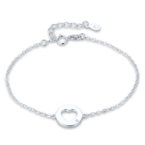 MINET Silver bracelet with heart - mother JMAS0316SB16