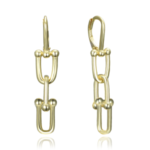 MINET Moderní pozlacené stříbrné náušnice JMAS0319GE00