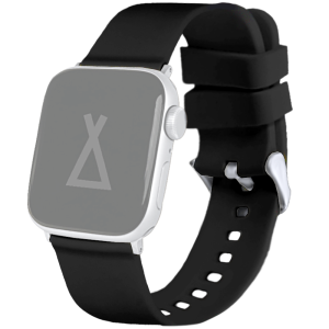 LAVVU LSXBBS2 Černý silikonový řemínek na hodinky pro APPLE WATCH 42-44 mm
