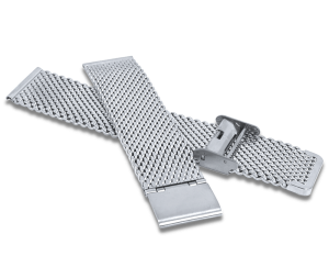 LAVVU LPSNS18 Stříbrný kovový tah MESH Band Silver - 18mm