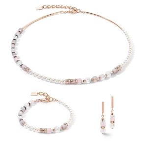 Fusion Offset necklace rose gold-ice pink COEUR DE LION 4354/10-1920 necklace