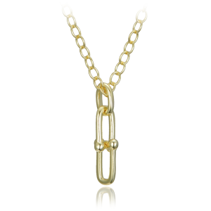 MINET Moderný pozlátený strieborný náhrdelník JMAS0319GN45