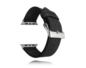 LAVVU Černý kožený řemínek Top Grain pro APPLE WATCH 38-40 mm LSXABS1