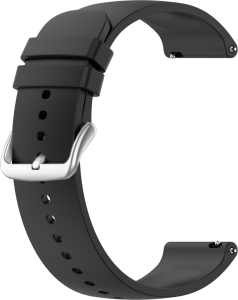 LAVVU LS00B16 Černý silikonový řemínek na hodinky - 16 mm